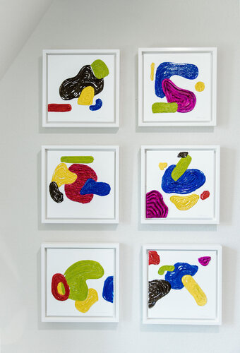 EVOLVING LANGUAGE - Composition of 6 paintings by Daniela Pasqualini, Painting for Sale on Select