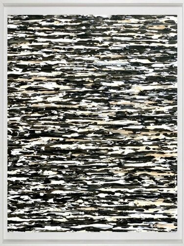 Visual Dance II - Original framed painting ready to hang - Black & White by Daniela Pasqualini, Painting for Sale on Select