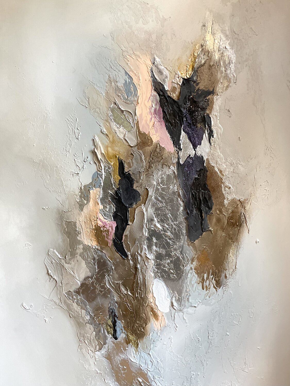 Golden view II- Golden, White, Bronze - ORIGINAL PAINTING Daniela Pasqualini Original painting for sale