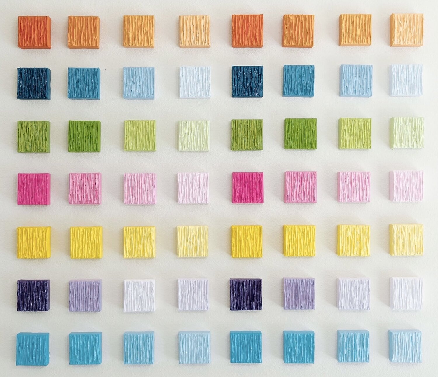 Living in colors - Composition of 56 paintings Daniela Pasqualini Original painting for sale
