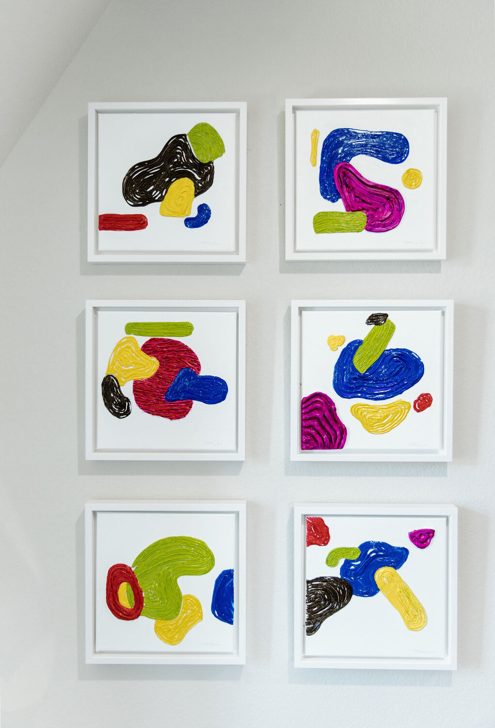 EVOLVING LANGUAGE - Composition of 6 paintings Daniela Pasqualini Original painting for sale