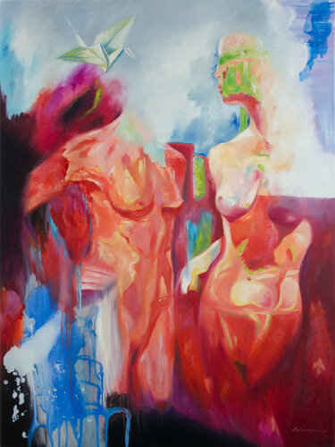 Origami | Original Öl Gemälde auf Leinwand by Uwe Fehrmann, Painting for Sale on Select