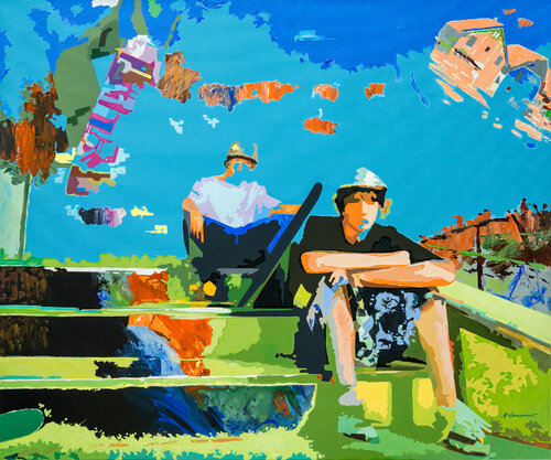 Spätsommer | Original Acrylgemälde auf Leinwand by Uwe Fehrmann, Painting for Sale on Select