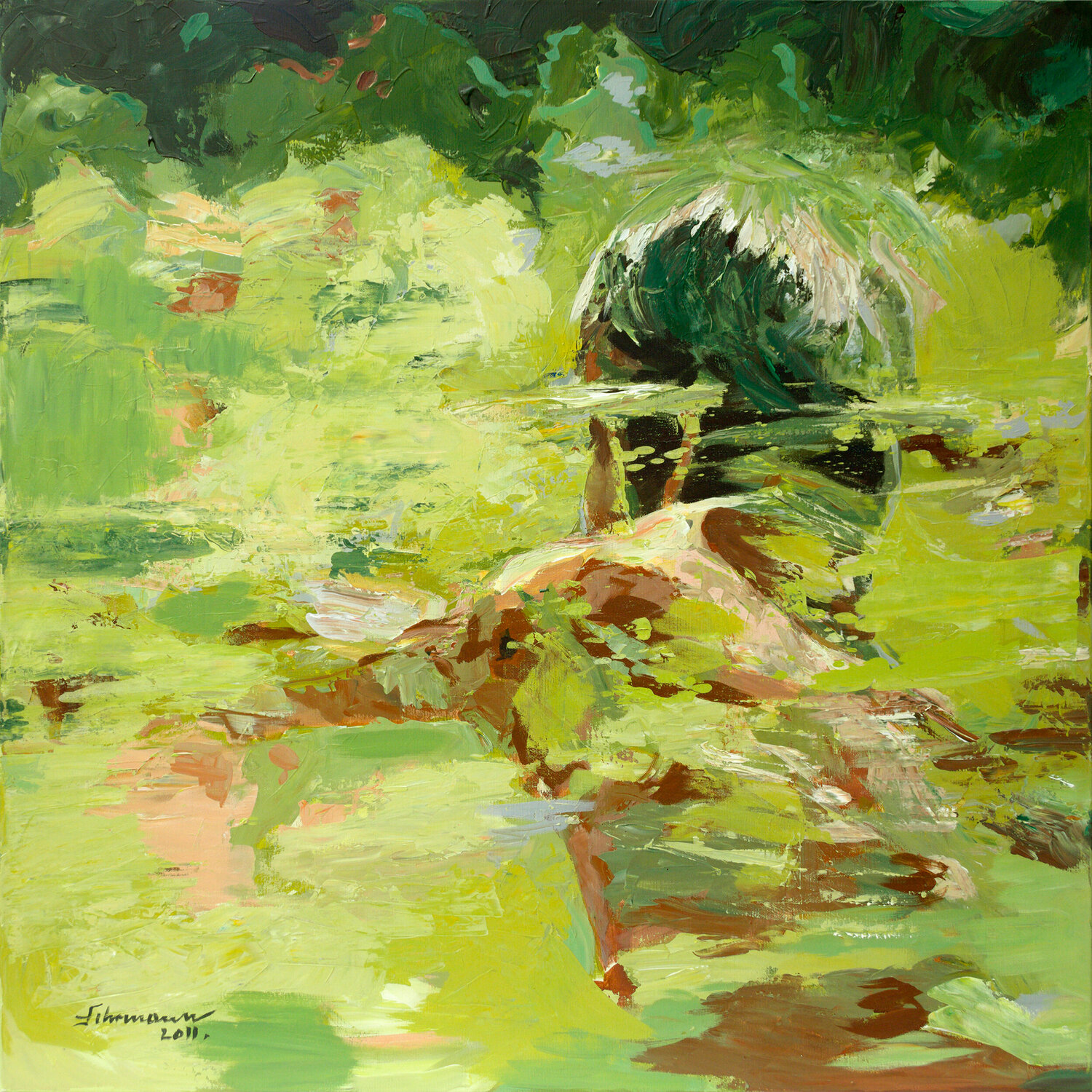 Sommer | Original Gemälde Acryl auf Leinwand Uwe Fehrmann Original painting for sale