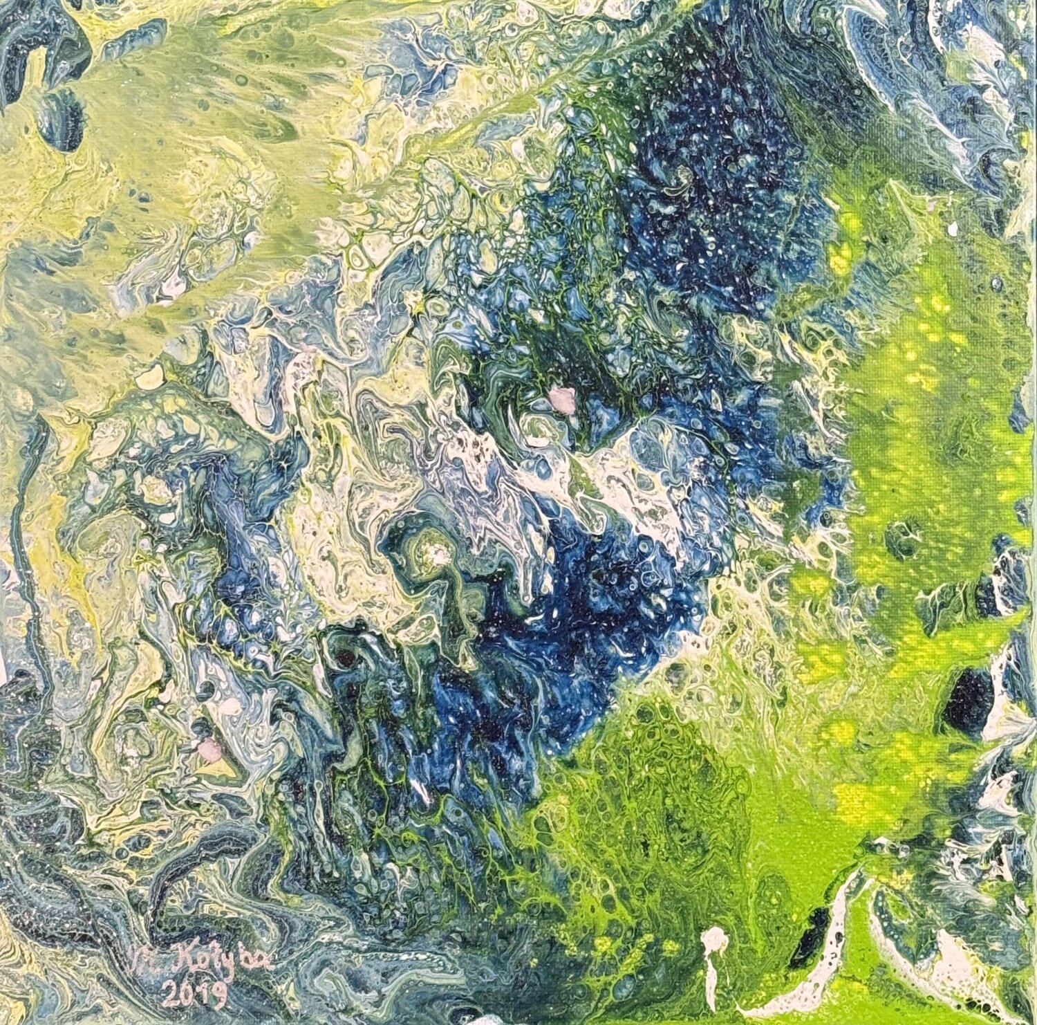 Verde fresco III Marion Kotyba Originalgemälde zu verkaufen