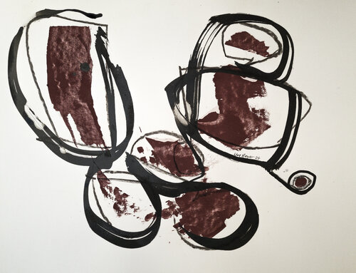 Pulsierende Kreise by Uwe Beyer, Painting for Sale on Select