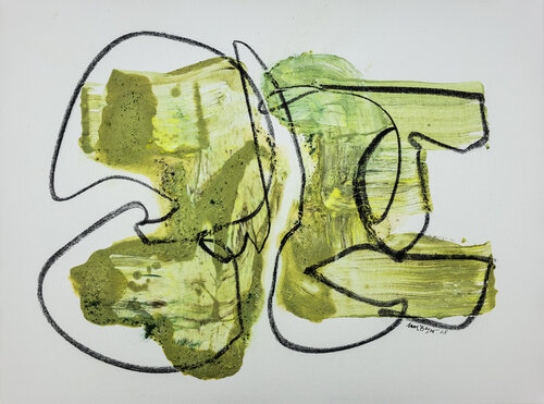 Dunkles Band by Uwe Beyer, Painting for Sale on Select