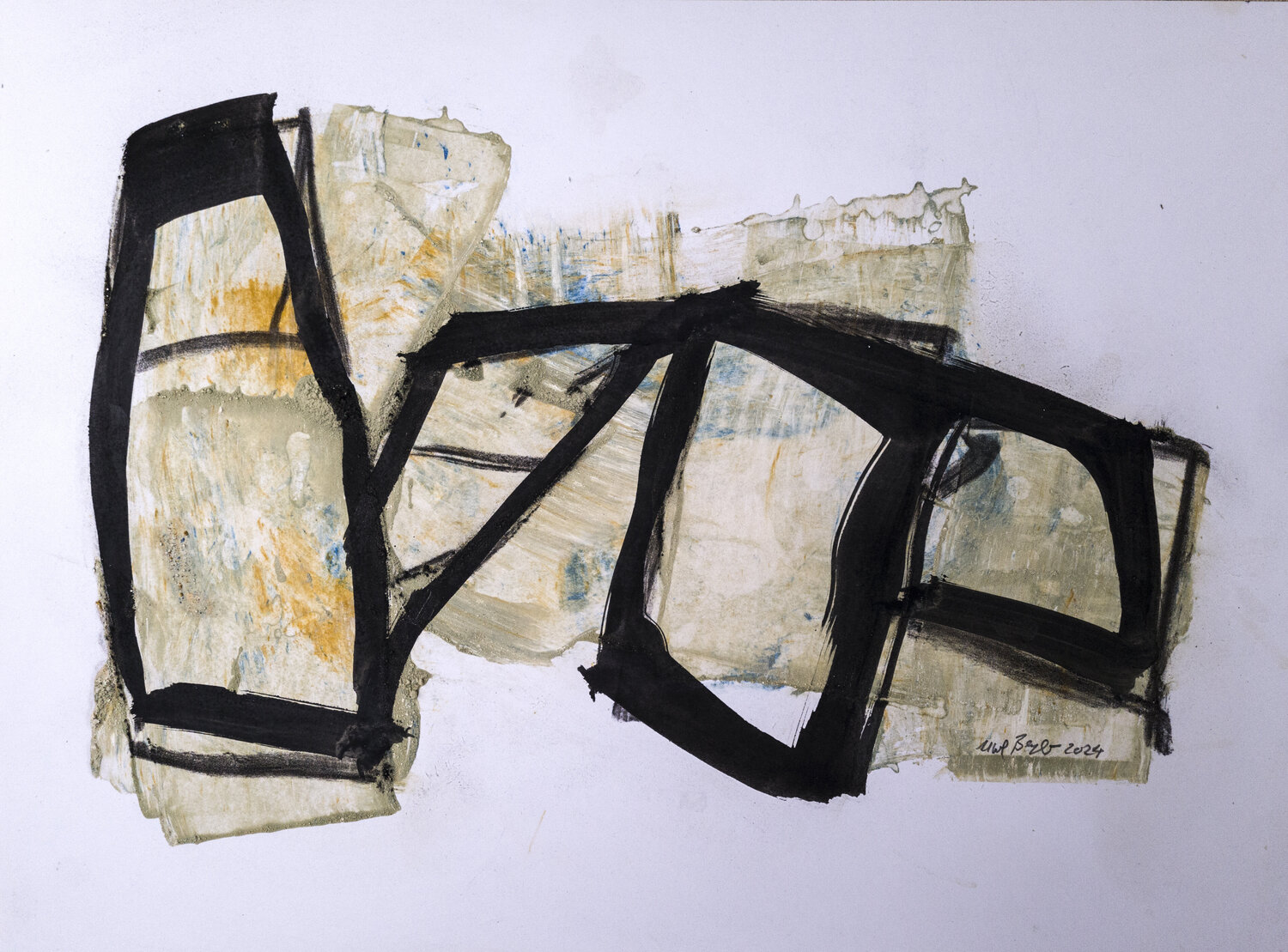 Spannungsfelder Uwe Beyer Original painting for sale