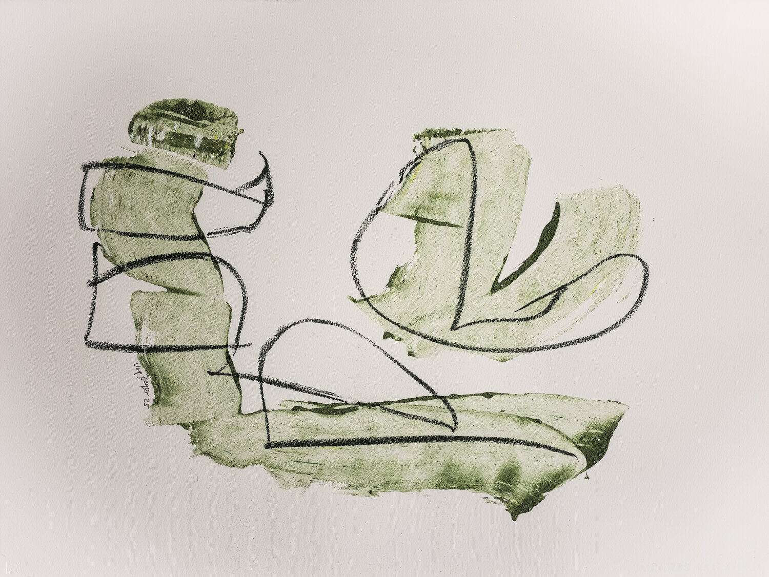 Wind über Grün Uwe Beyer Original painting for sale