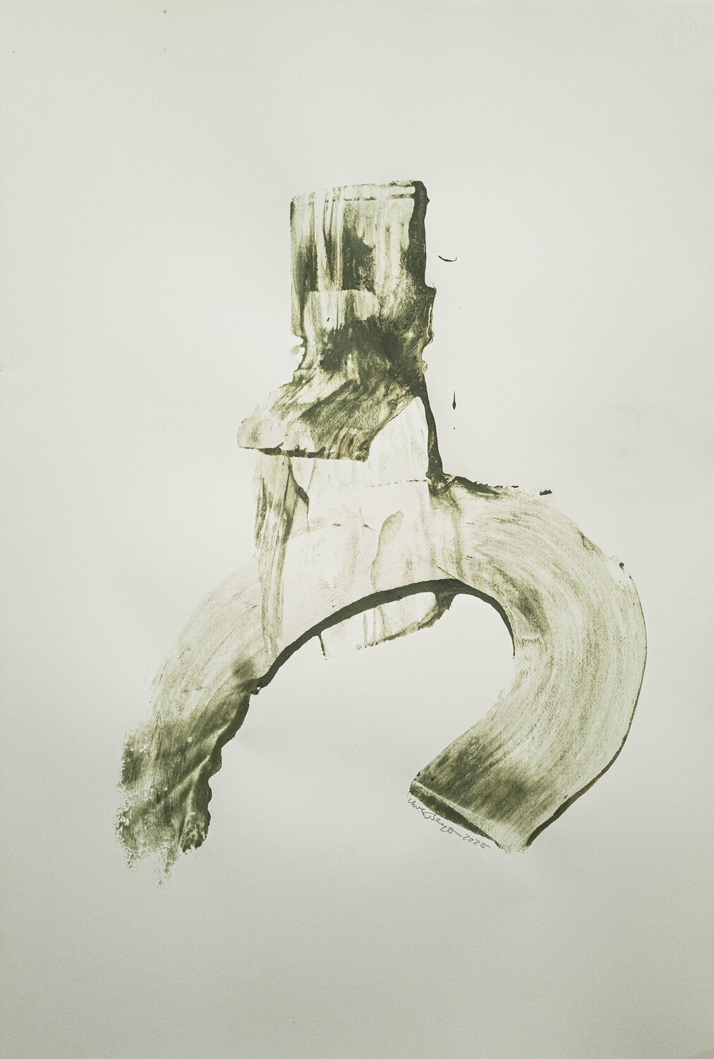 Notizen Grün 25P8 Uwe Beyer Original painting for sale