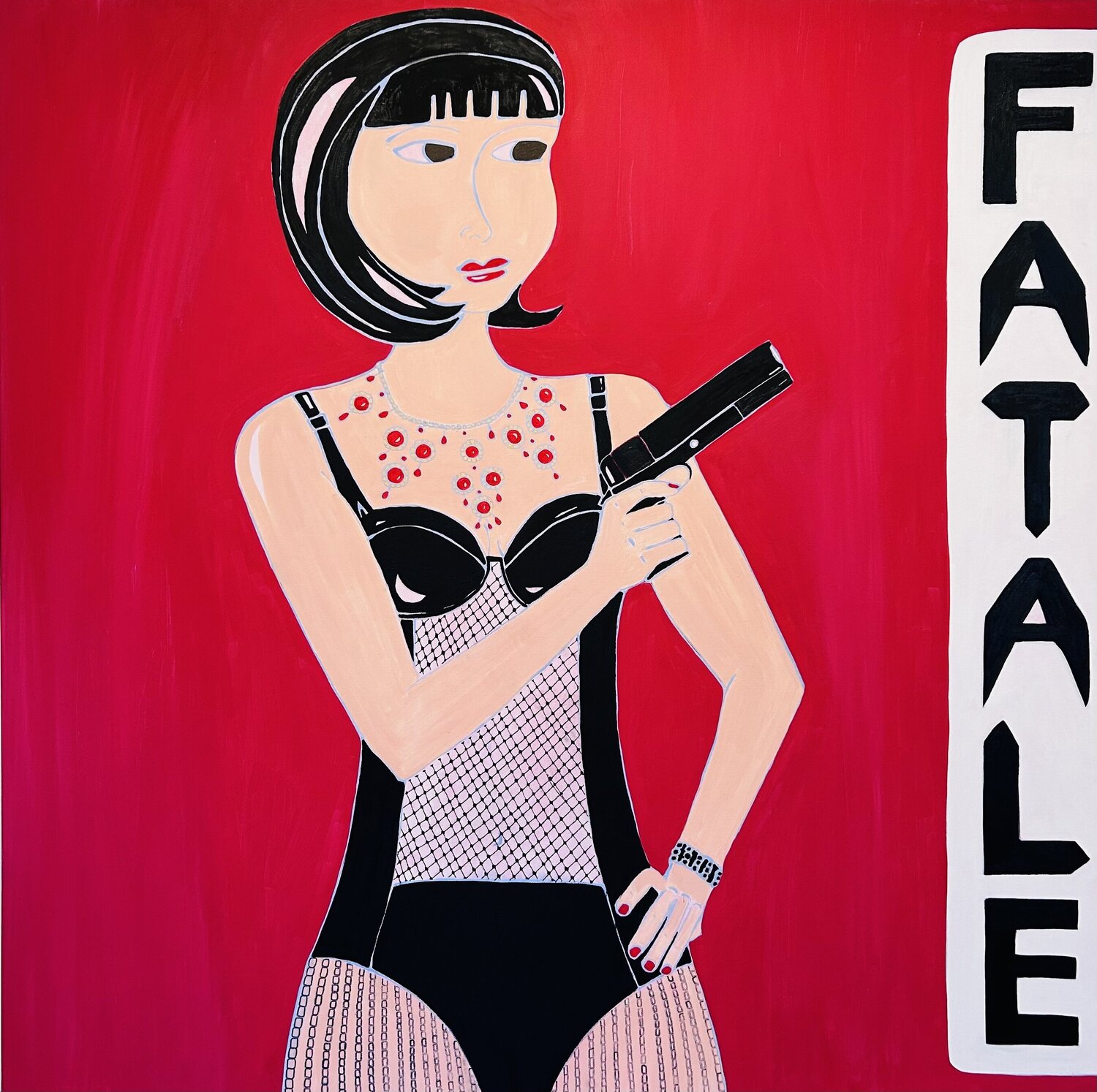 Ceci Une Femme Fatale Kerry Campbell Original painting for sale