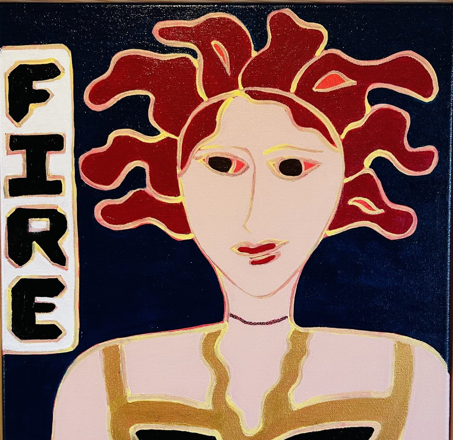 Fire Kerry Campbell Original painting for sale