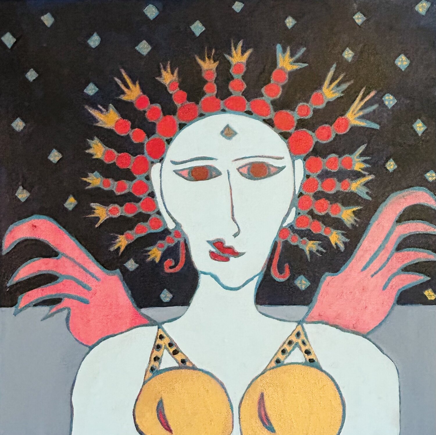 She's Cosmic Kerry Campbell Original painting for sale