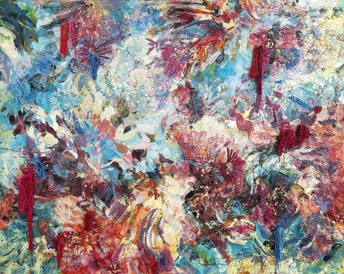 Remnants and Remembering | Original Abstract Painting von Leonie Brown, Malerei kaufen auf Select
