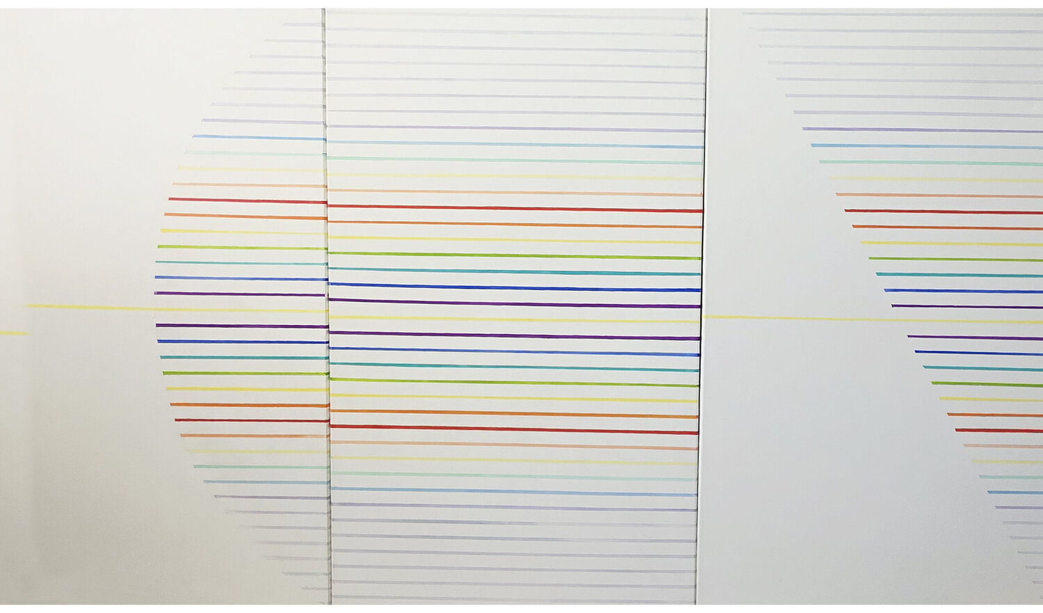 INIFNITE LINES  Triptych Alejandra Repetto Escardó Original painting for sale