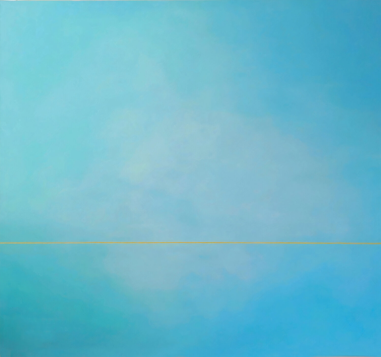 One yellow line Alejandra Repetto Escardó Original painting for sale