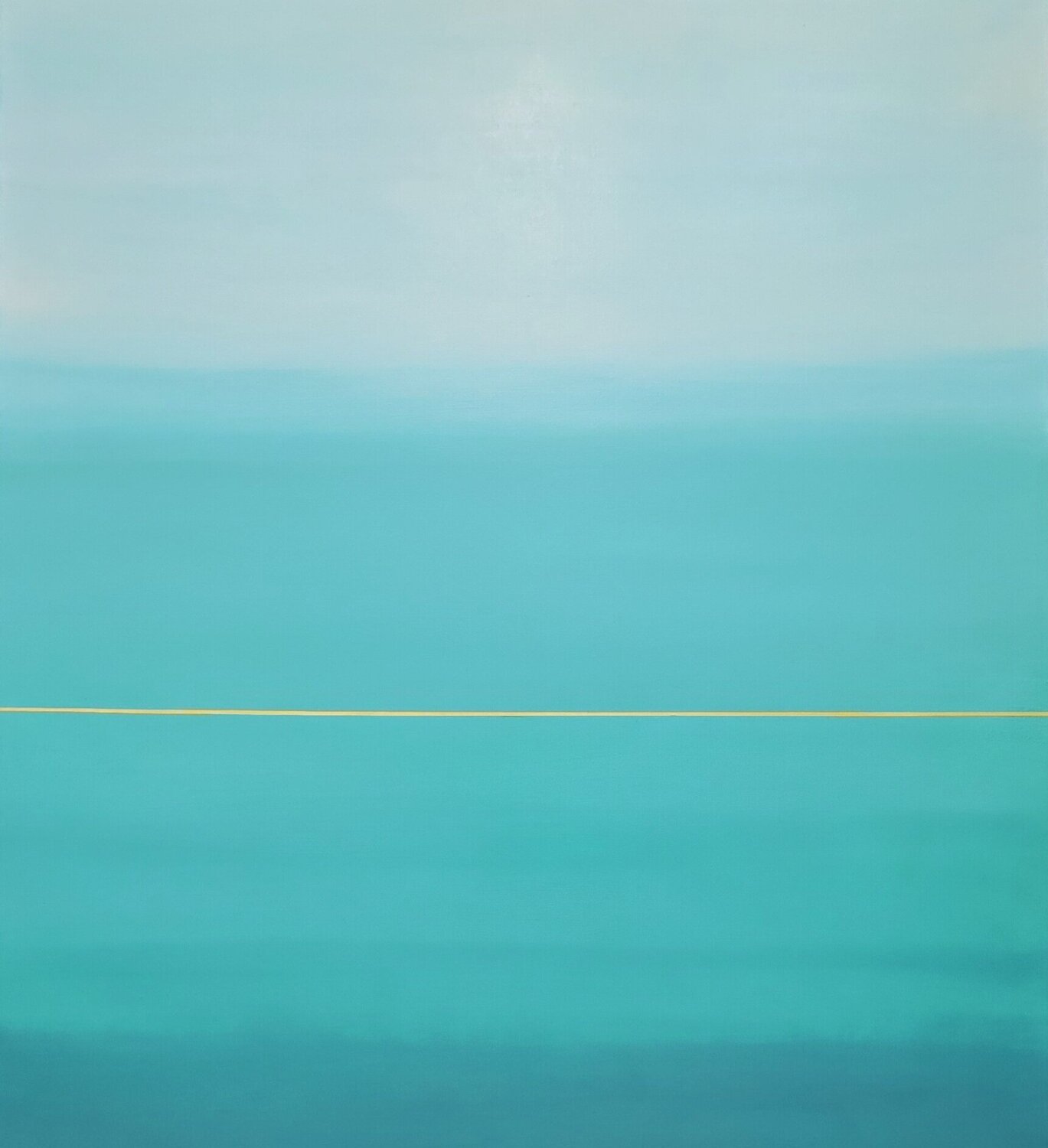 One yellow line II Alejandra Repetto Escardó Original painting for sale