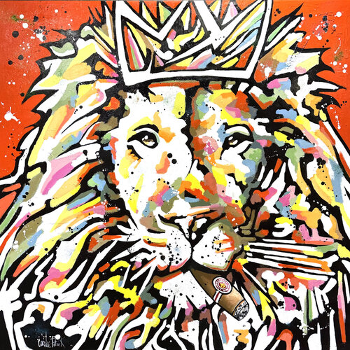 Lion king, I'm the big boss by Patrick Cornée, Painting for Sale on Select