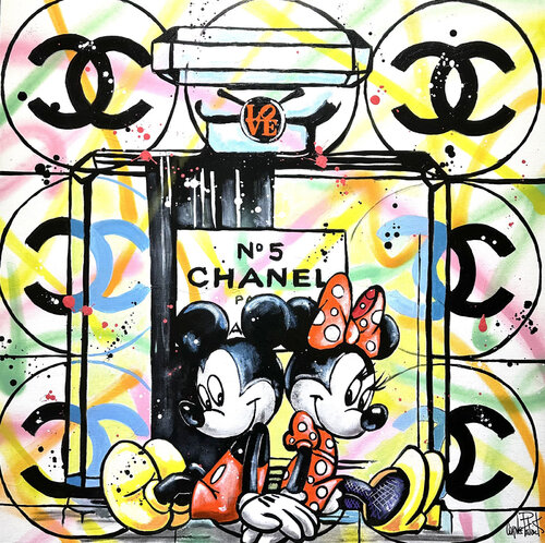 Minnie Mouse adore le parfum Chanel n°5 by Patrick Cornée, Painting for Sale on Select