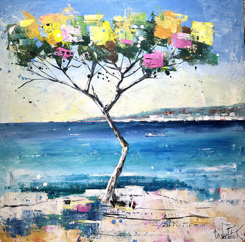 Mediterranean landscape expressionist abstract # 01 by Patrick Cornée, Painting for Sale on Select