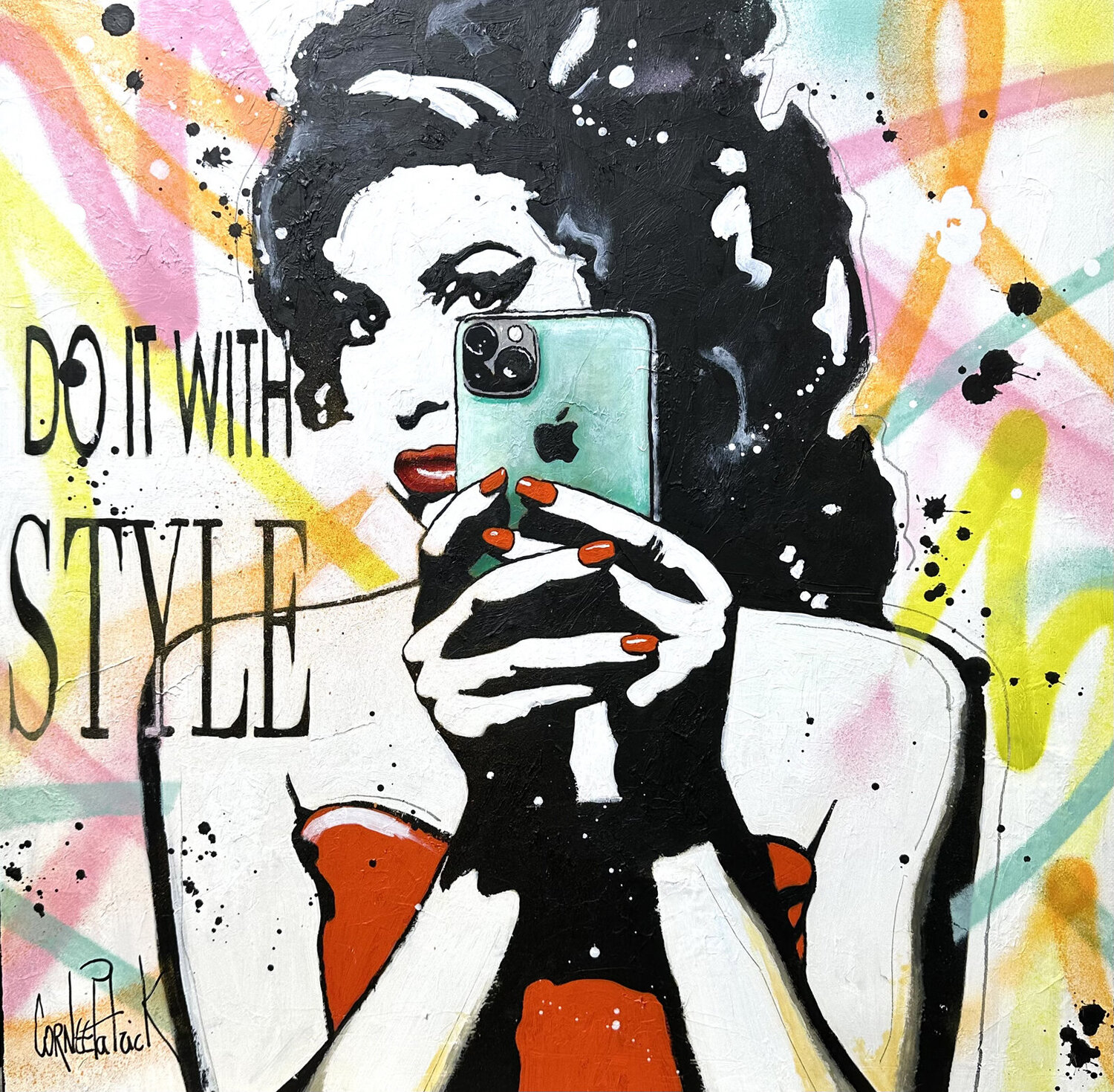 Amy Winehouse, do it with style Patrick Cornée Original painting for sale