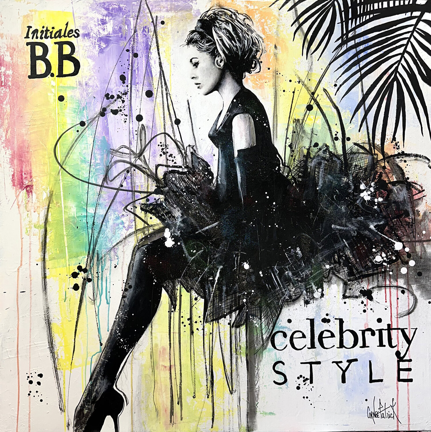 Brigitte Bardot, celebrity style Patrick Cornée Original painting for sale