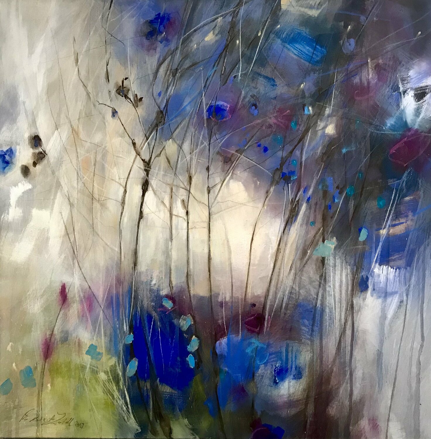 thoughts and prayers II Marion Doxie Delaubell Original painting for sale
