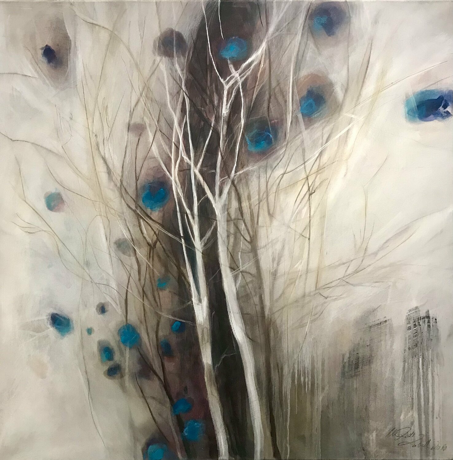 Sweetness of Hope II Marion Doxie Delaubell Original painting for sale