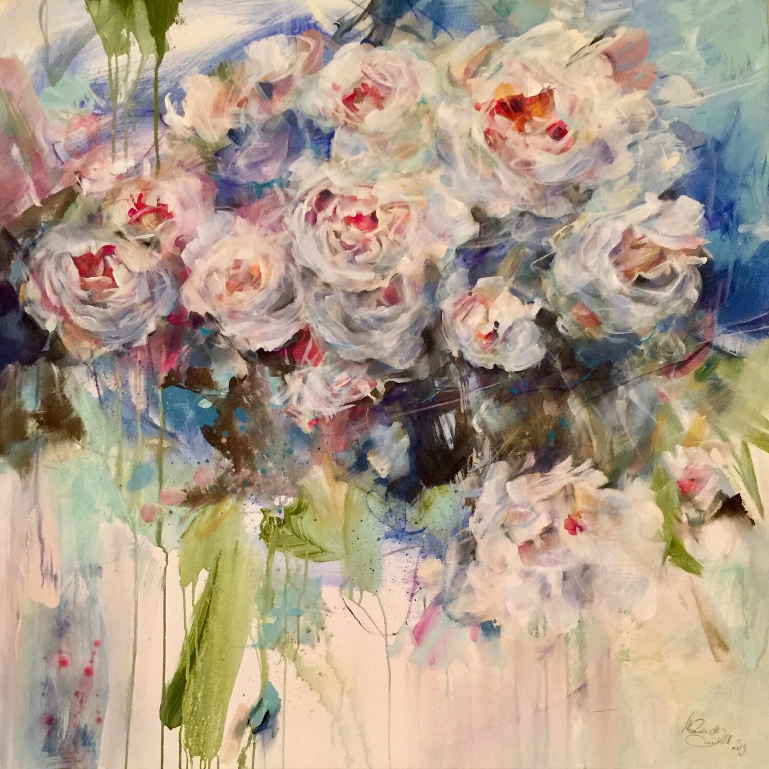 Garden‘s Secrets l Marion Doxie Delaubell Original painting for sale