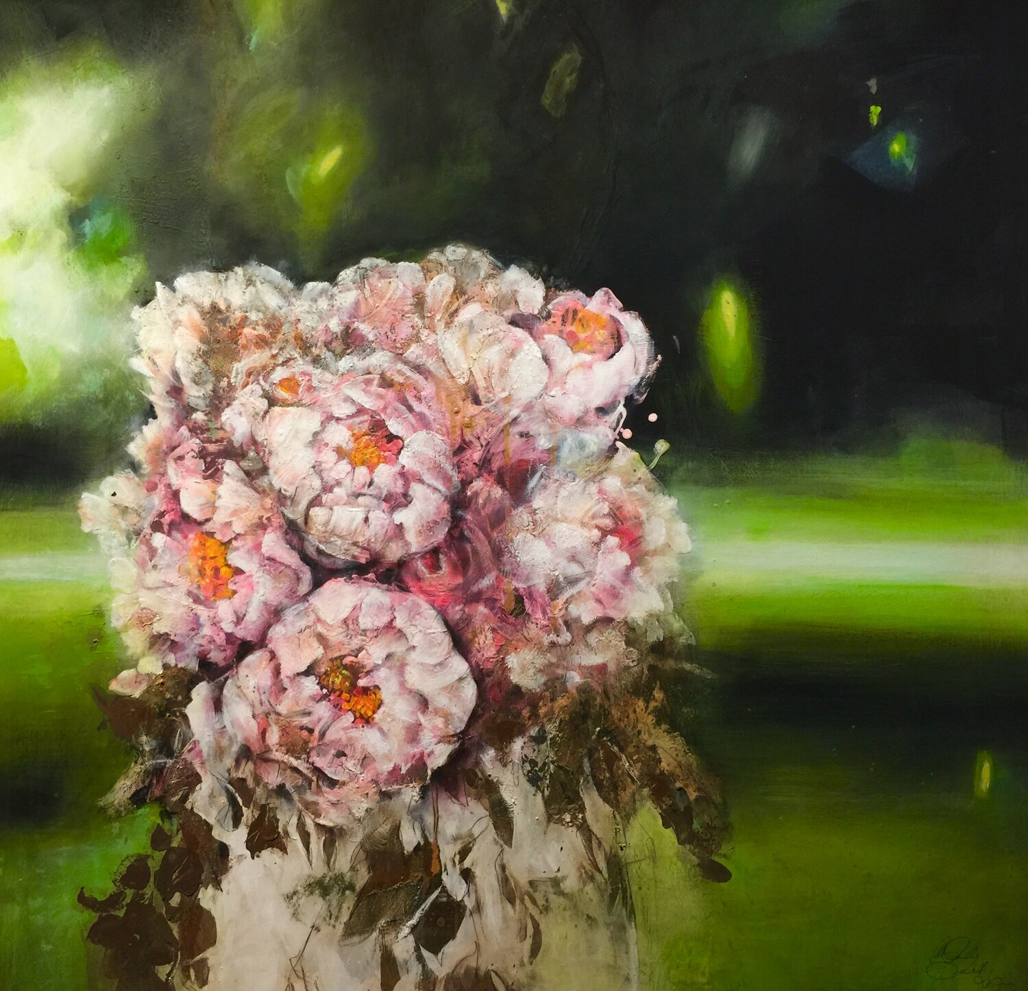 Bloom Marion Doxie Delaubell Original painting for sale