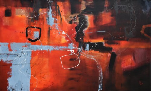Agartha - The Broken Red 2 by Ivan Grozdanovski, Painting for Sale on Select