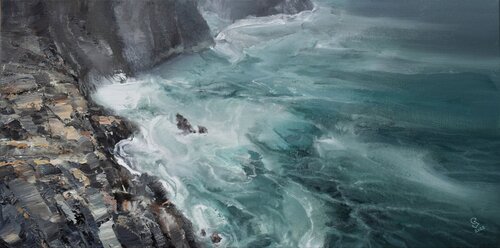 Agartha - East coast cliffs by Ivan Grozdanovski, Painting for Sale on Select