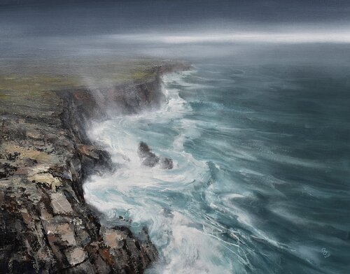Agartha - East coast cliffs 2 by Ivan Grozdanovski, Painting for Sale on Select