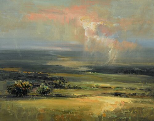 Rainy afternoon by Ivan Grozdanovski, Painting for Sale on Select