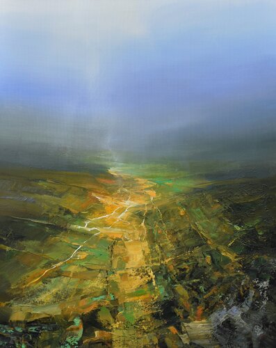Agartha - The Rainy Valley - 5 by Ivan Grozdanovski, Painting for Sale on Select