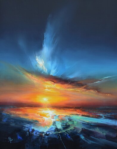 Agartha - Colors of evening by Ivan Grozdanovski, Painting for Sale on Select