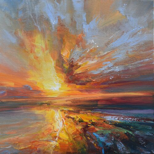 Impressions of the sunset 5 by Ivan Grozdanovski, Painting for Sale on Select