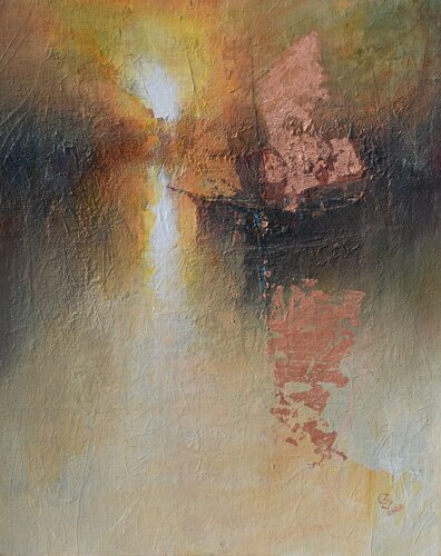 Harbor of destroyed dreams - The Morning After by Ivan Grozdanovski, Painting for Sale on Select