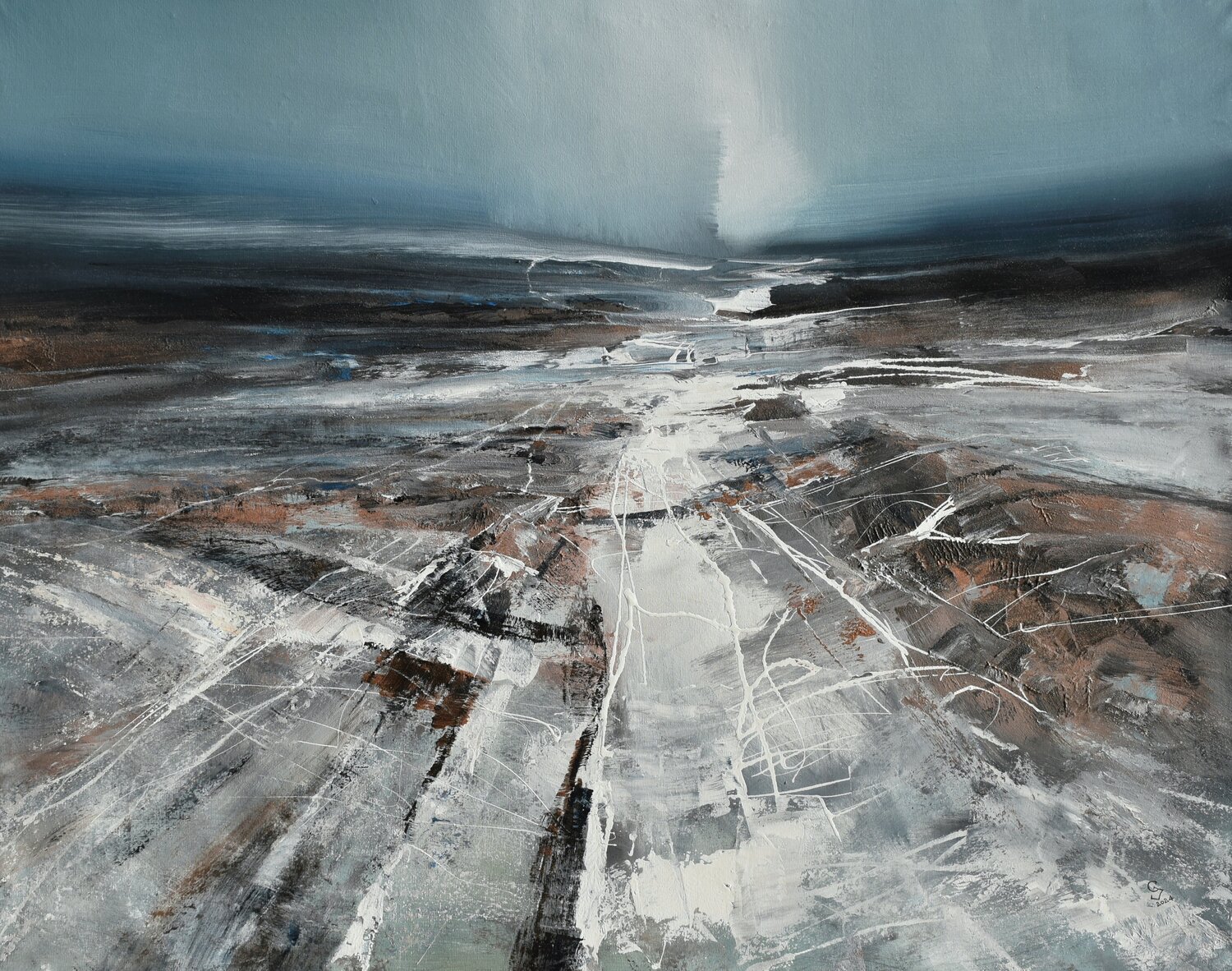 Agartha - On the path of frozen thoughts Ivan Grozdanovski Original painting for sale