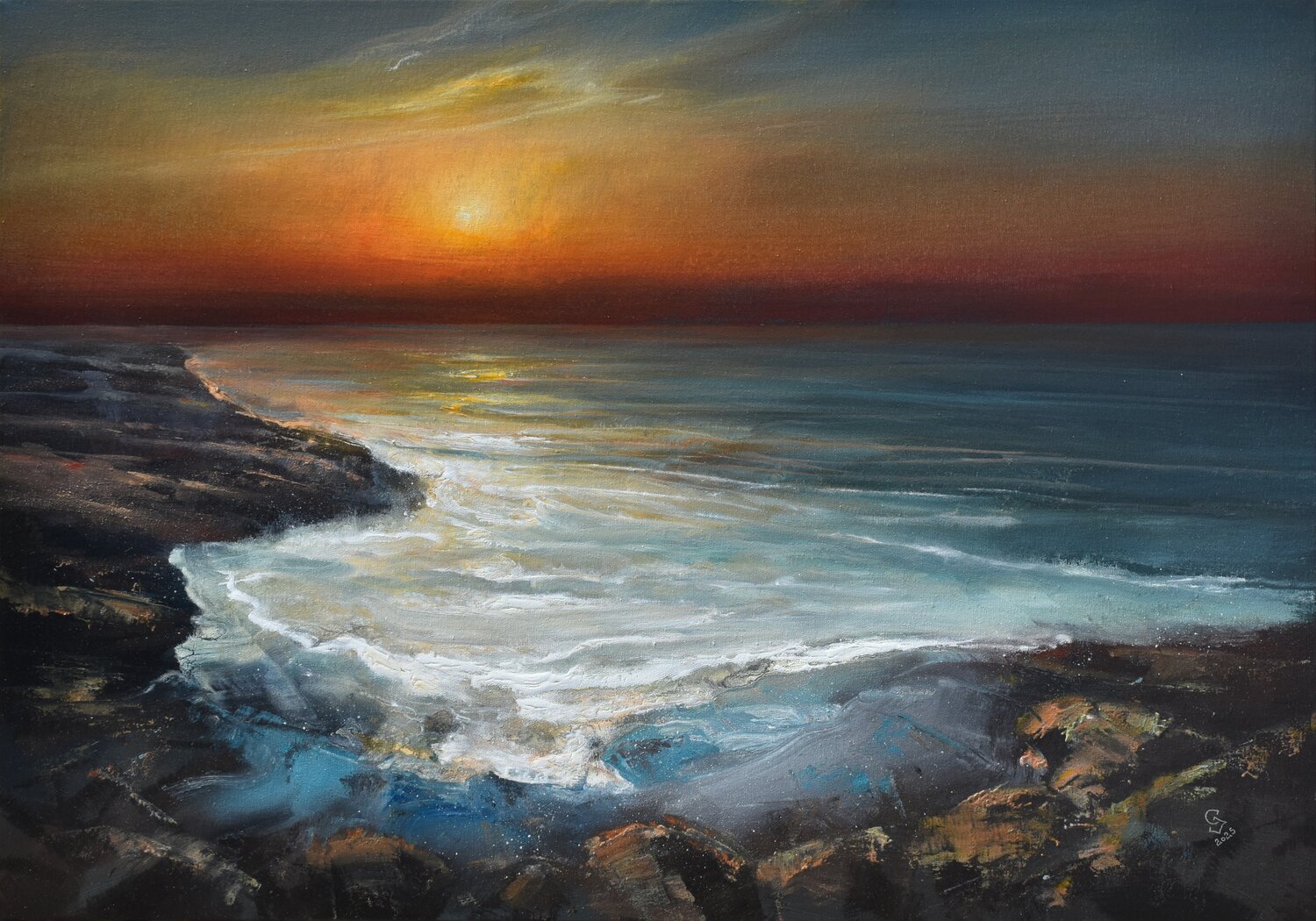 Evening Sky - 3 Ivan Grozdanovski Original painting for sale