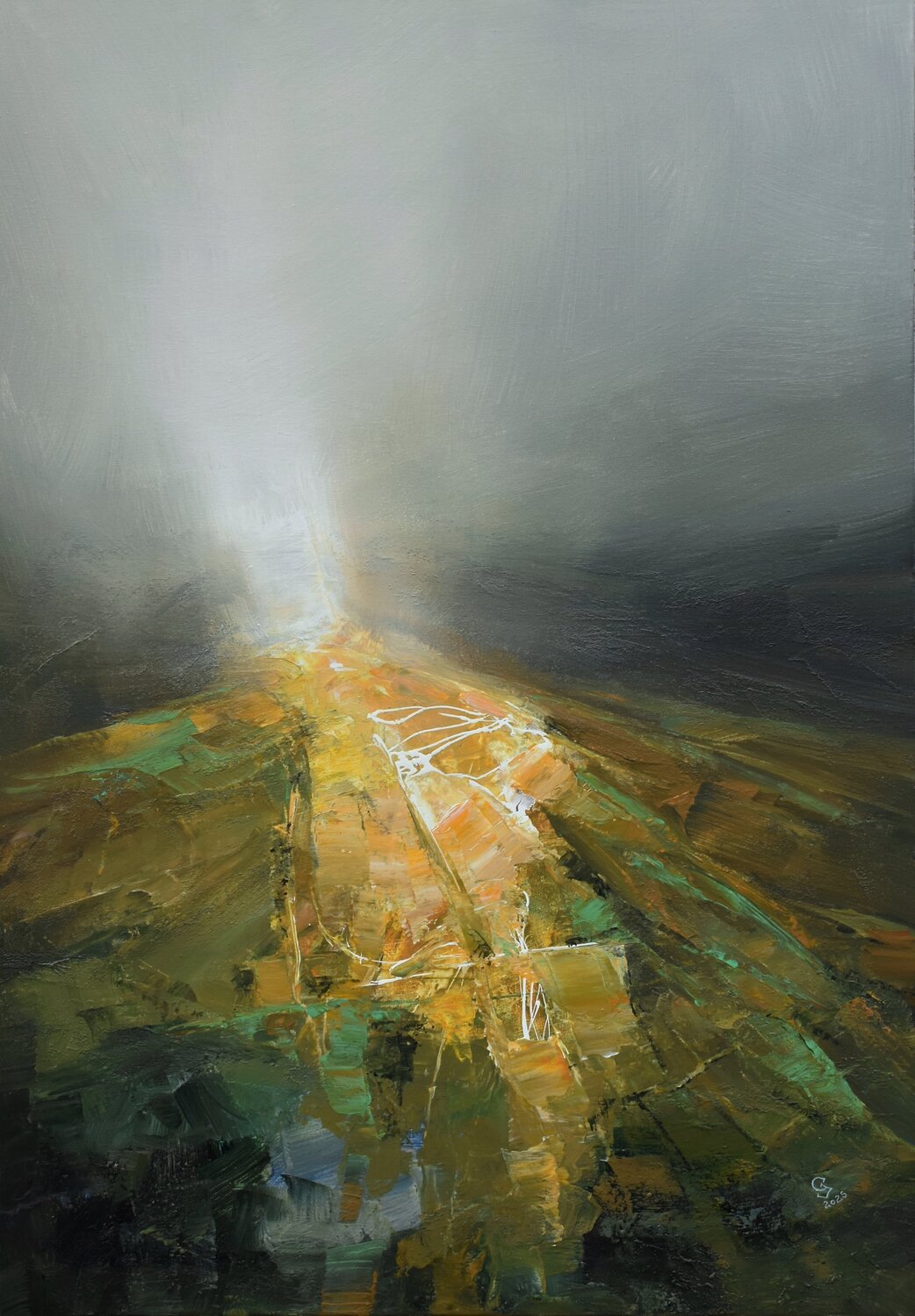Agartha - On the path of secret light Ivan Grozdanovski Original painting for sale