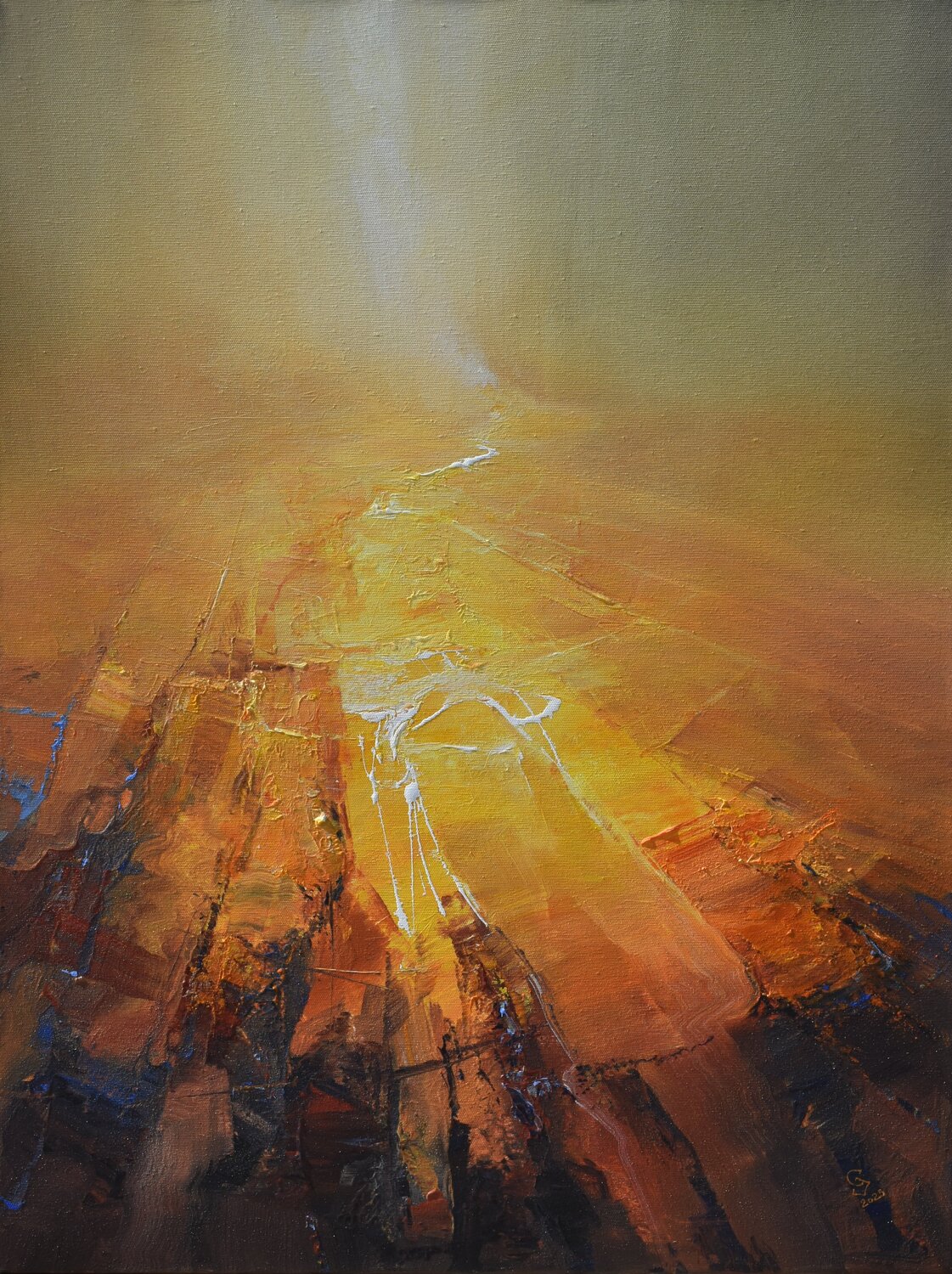 Agartha - A Dust Storm Ivan Grozdanovski Original painting for sale