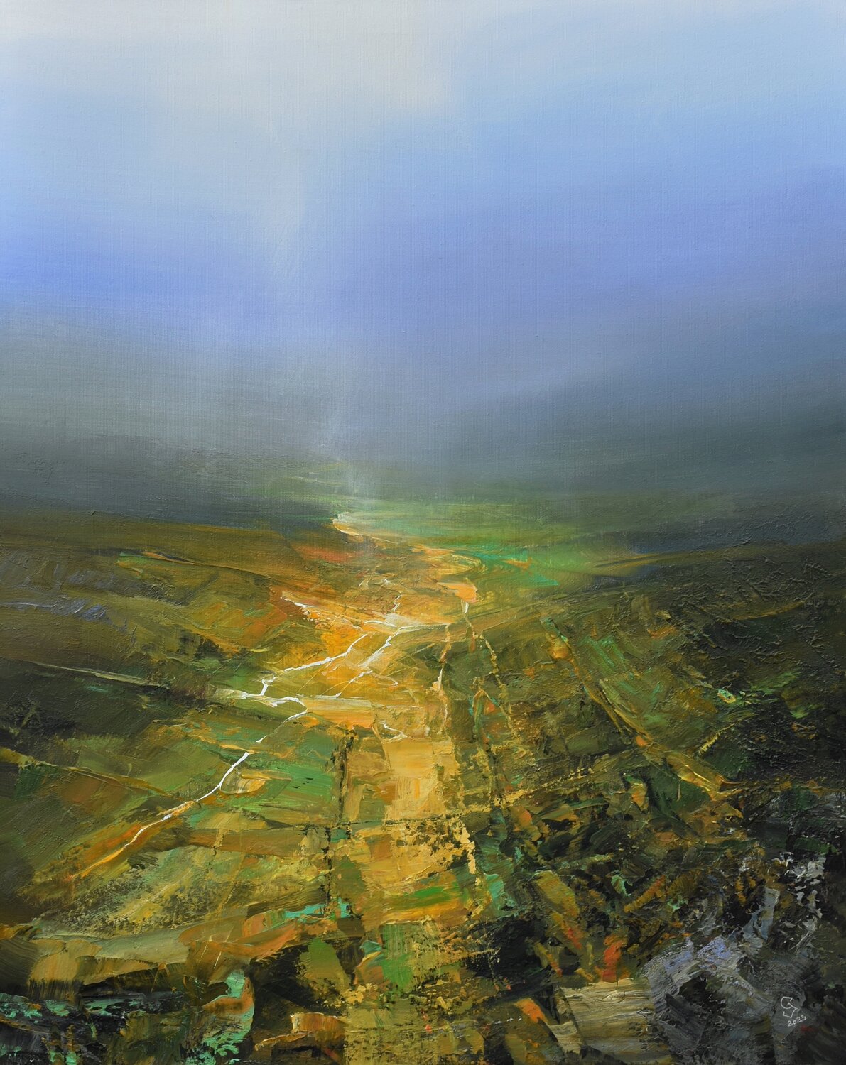 Agartha - The Rainy Valley - 5 Ivan Grozdanovski Original painting for sale