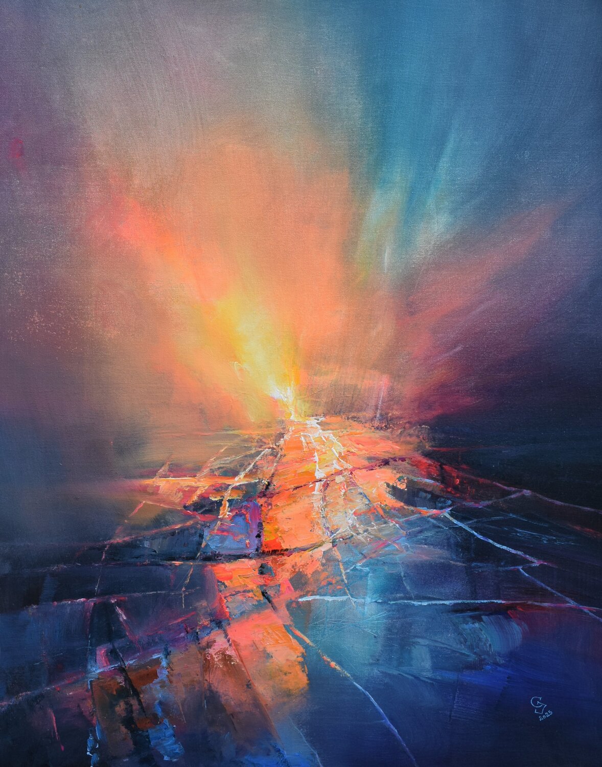 Agartha - Beyond the unknown Ivan Grozdanovski Original painting for sale