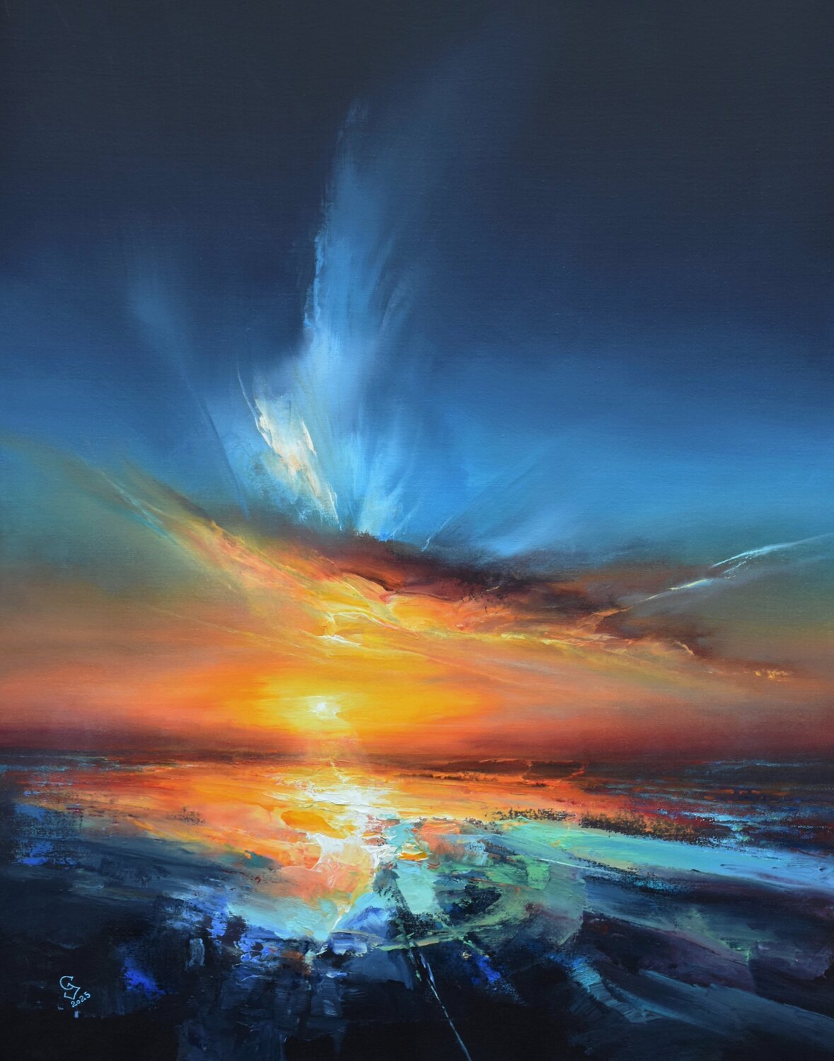 Agartha - Colors of evening Ivan Grozdanovski Original painting for sale
