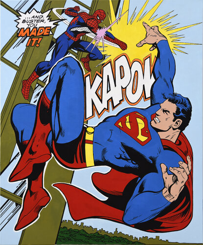 SPIDERMAN VS SUPERMAN by DILLIES, Painting for Sale on Select