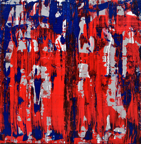 Abstract Red 'n Blue by DILLIES, Painting for Sale on Select