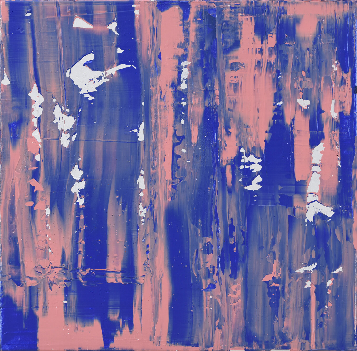 Abstract  Pink'n Blue DILLIES Original painting for sale