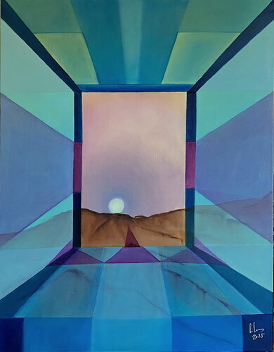 Sunset on Mars by Ulla M. Neuhaus, Painting for Sale on Select