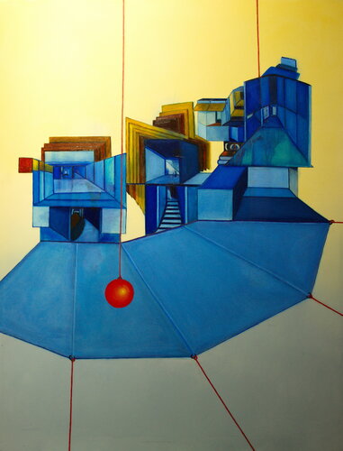 House of cards by Ulla M. Neuhaus, Painting for Sale on Select